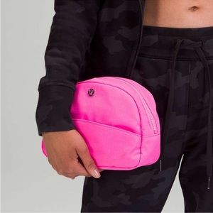 Lululemon pink double zip pouch